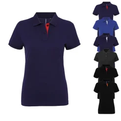 AQ022 Asquith & Fox Damen klassisches Polo Polshirt Kontrast