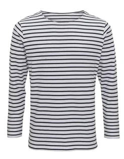 AQ070 Asquith & Fox Herren Matrosen Shirt gestreift langarm