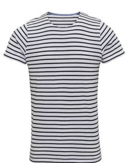 AQ072 Asquith & Fox Herren Matrosen Shirt T-Shirt gesreift kurzarm