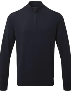 AQ048 Asquith & Fox Herren 1/4 Reißverschluss Pullover