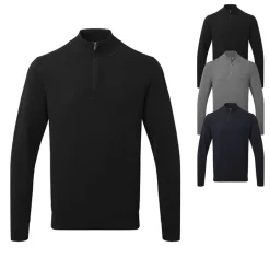 AQ048 Asquith & Fox Herren 1/4 Reißverschluss Pullover