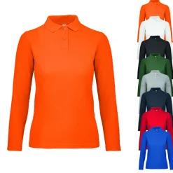 BCPWI13 B&C Langarm Polo ID.001 / Damen