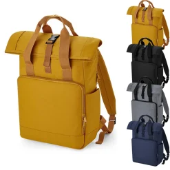 BG118L BagBase Recycelter Twin Handle Roll-Top Laptop Rucksack