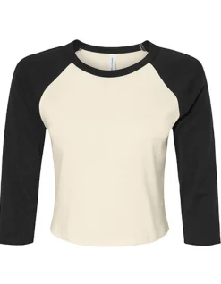 BL1200 Bella Damen Ripp 3/4-Arm Raglan T-Shirt