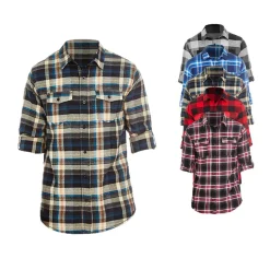 BU8210 Burnside gewebtes kariertes Flanellhemd