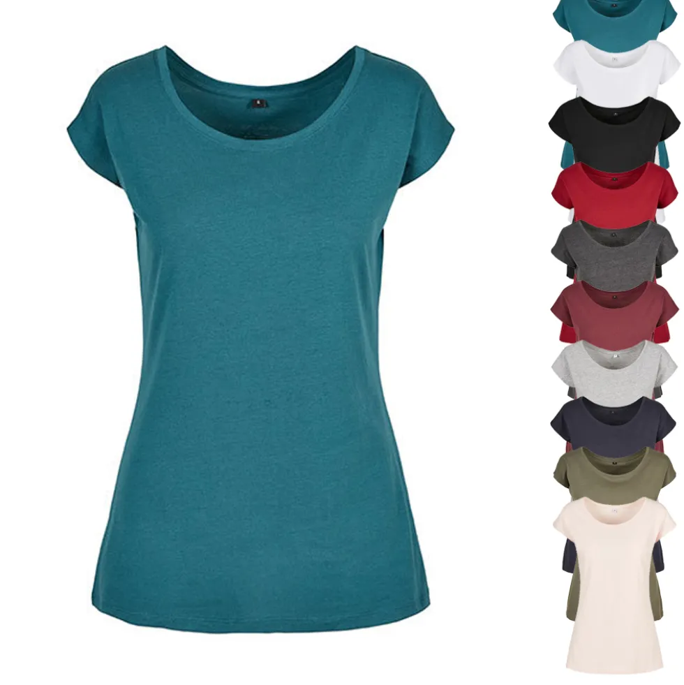 BYBB013 Build Your Brand Basic Damen T-Shirt mit weitem Hals