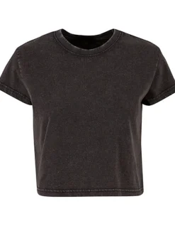 BY305 Build Your Brand Damen bauchfreies T-Shirt Vintage-Stil