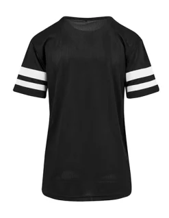 BY033 Build Your Brand Damen Mesh T-Shirt mit Streifenärmel