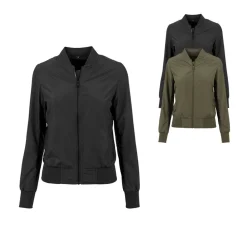 BY044 Build Your Brand Damen Nylon Bomberjacke