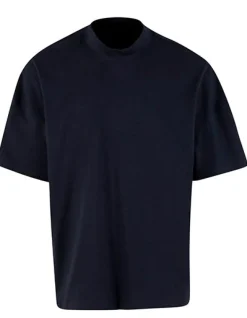 BY230 Build Your Brand Herren T-Shirt Oversize-Passform mit Stehkragen