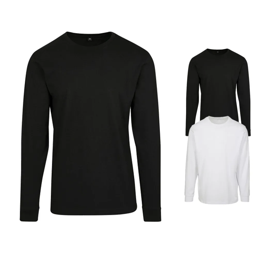 BY091 Build Your Brand langarm T-Shirt mit Bündchen