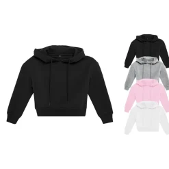 BY113 Build Your Brand Mädchen Kapuzen Sweatshirt bauchfrei