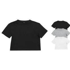 BY114 Build Your Brand Mädchen T-Shirt kurzarm bauchfrei