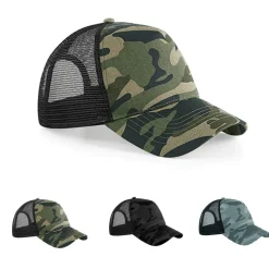 CB694 Beechfield Kappe in Camoflage-Optik mit Snapbackverschluss Fernfahrerkappe