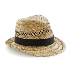 CB730 Beechfield Strohhut Sommerhut Trilby-Hut