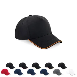 CB25c Beechfield Kappe 5-Panel-Kappe mit paspelierter Schirmrand