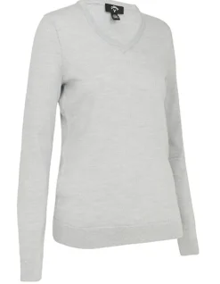 CW352 Callaway Damen V-Ausschnitt Merino Pullover