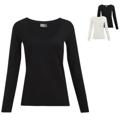 E4085 Promodoro Damen Slim-Fit-Schnitt T-Shirt Langarm