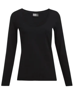 E4085 Promodoro Damen Slim-Fit-Schnitt T-Shirt Langarm
