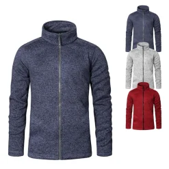 E7720 Promodoro Herren Strickfleece Jacke mit Stehkragen C+