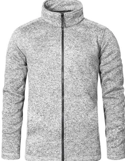 E7720 Promodoro Herren Strickfleece Jacke mit Stehkragen C+