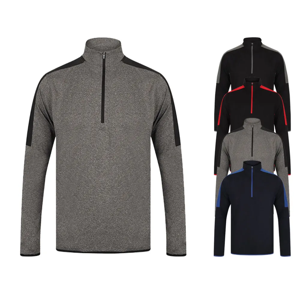 FH571 Finden+Hales Midlayer mit 1/4-Reißverschluss und kontrastierenden Einsätzen