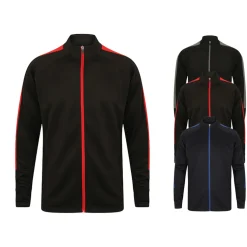 FH871 Finden+Hales Trainingsjacke aus Strickgewebe