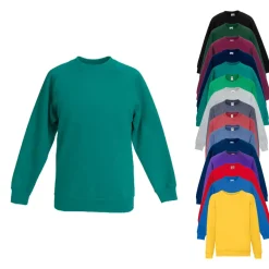 F304NK Fruit of the Loom Kinder Sweatshirt Pullover Raglan