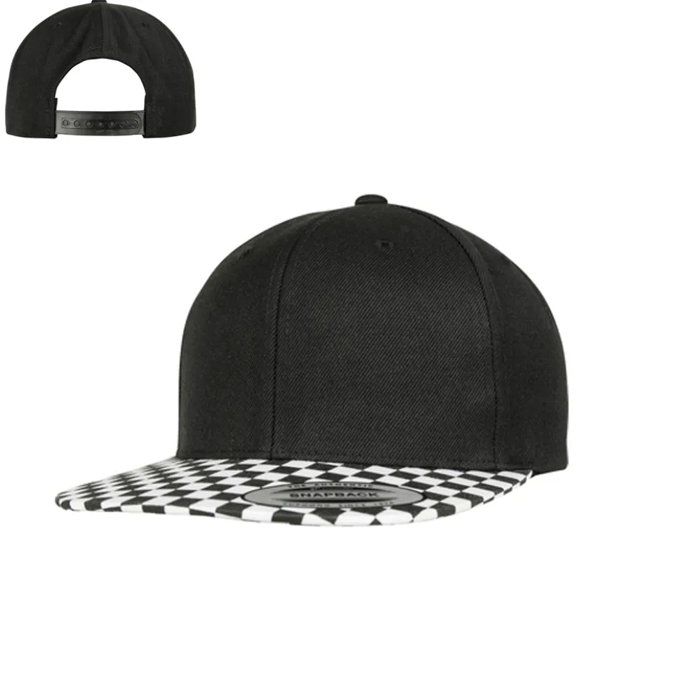 FX6089CB FLEXFIT Kappe Steife flache Visor im Schachbrettmuster
