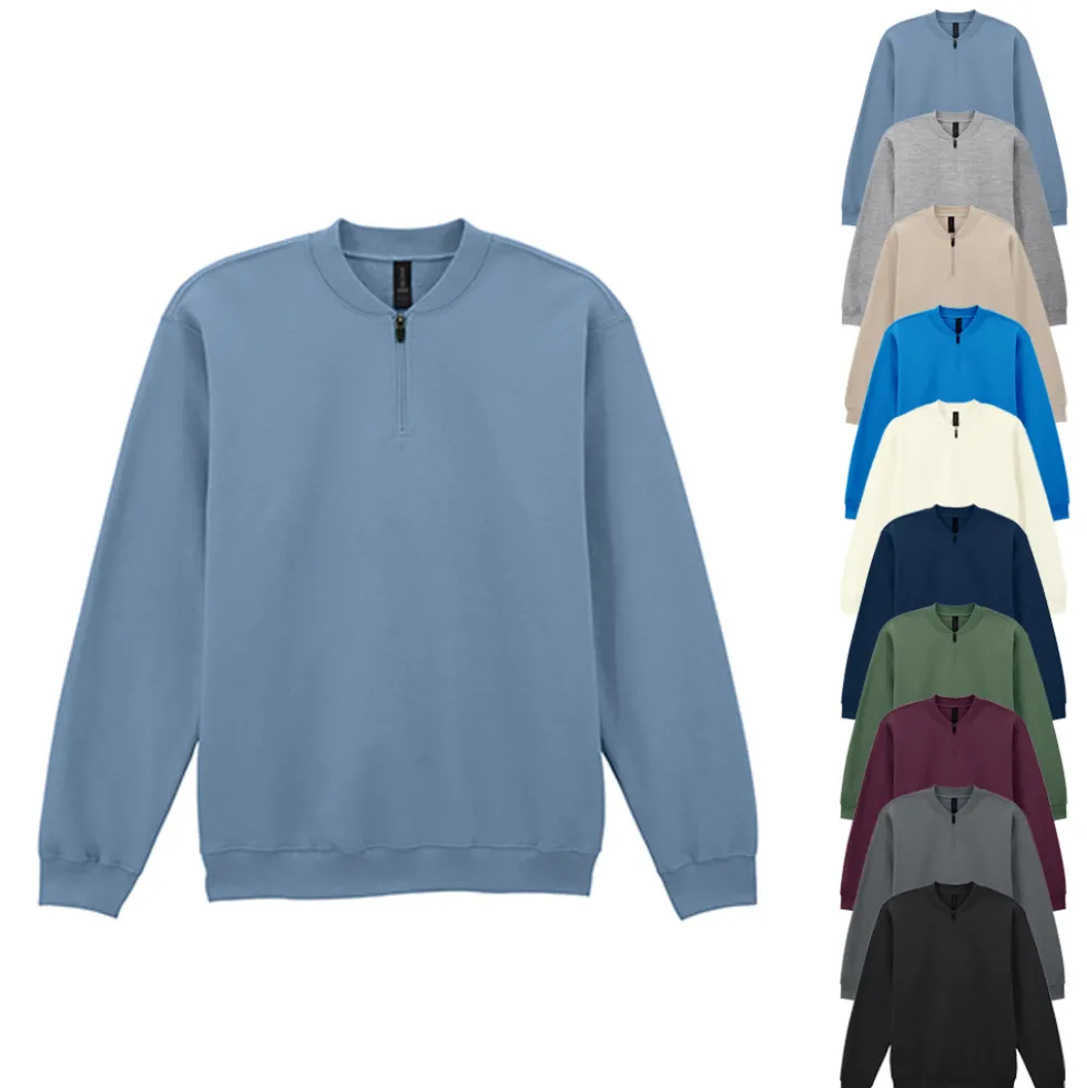 GSF008 Gildan Softstyle® mittelschweres Fleece 1/4-Reißverschluss Sweatshirt