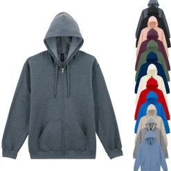 GSF600 Gildan Softstyle® mittelschwere Fleece Kapuzen-Sweatjacke