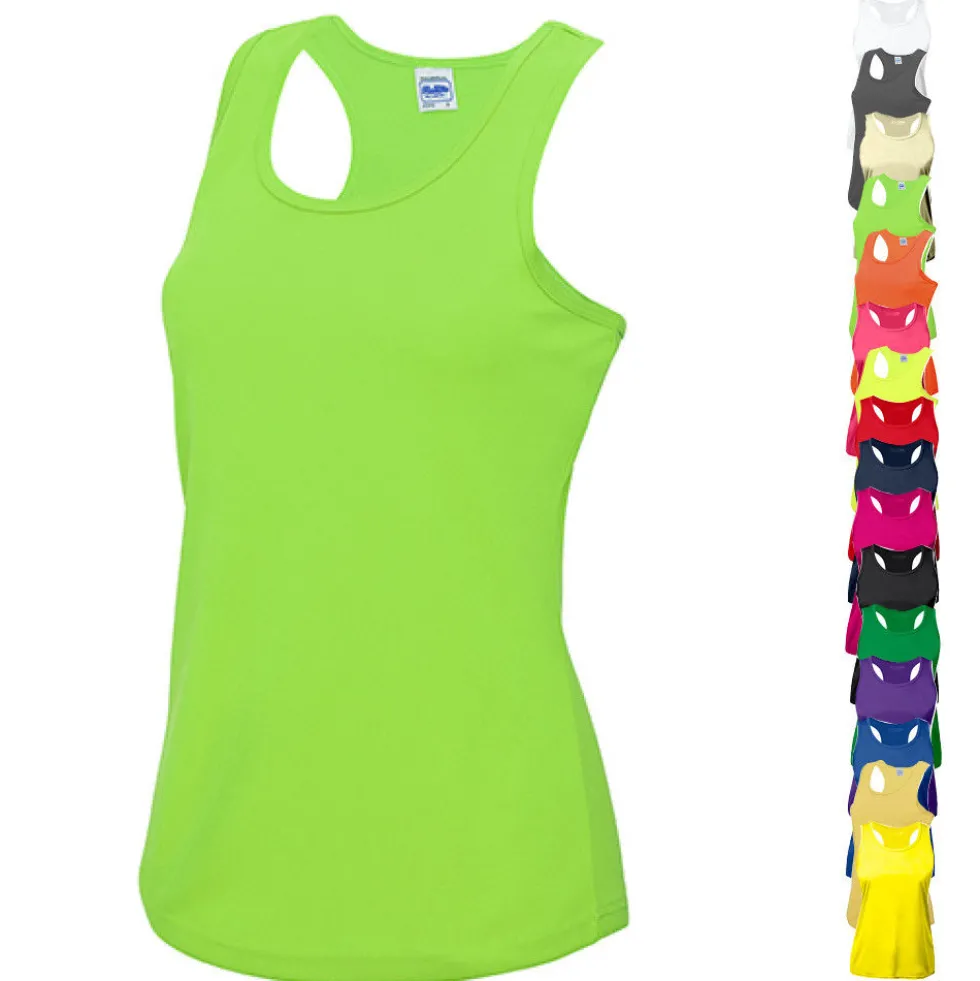JC015 Just Cool Damen Muskelshirt Sportshirt mit U-Ausschnitt