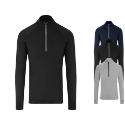 JC030 Just Cool Herren Oberteil mit halben Reißverschluss Sporttop