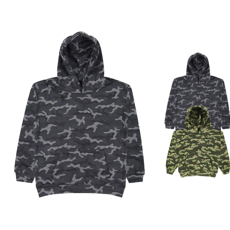 JH014J Just Hoods Kinder Kapuzenpullover Camouflage-Stil Hoodie