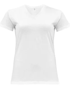 JHK604 JHK CURVES T-Shirt V-Ausschnitt Damen