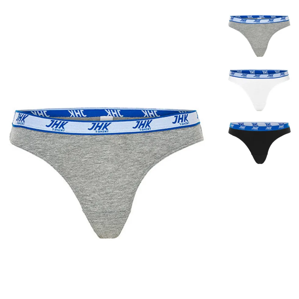 JHK903 JHK Damen Tanga Unterhosen (3er Pack)