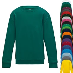 JH030K Just Hoods Kinder Pullover Sweatshirt mit Rundhalsausschnitt