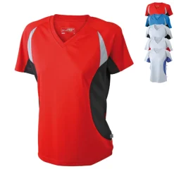 JN390 James+Nicholson Damen Laufshirt kurzarm