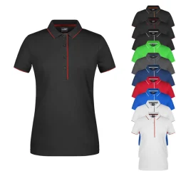 JN727 James+Nicholson Damen Polo STRIPE