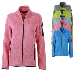 JN761 James+Nicholson Damen Strickfleecejacke