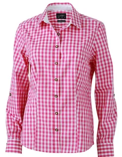 JN637 James+Nicholson Damen Traditionell Bluse