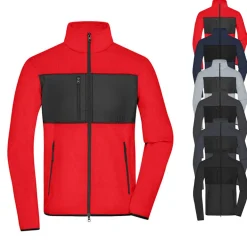 JN1312 James&Nicholson Herren Fleece Jacke