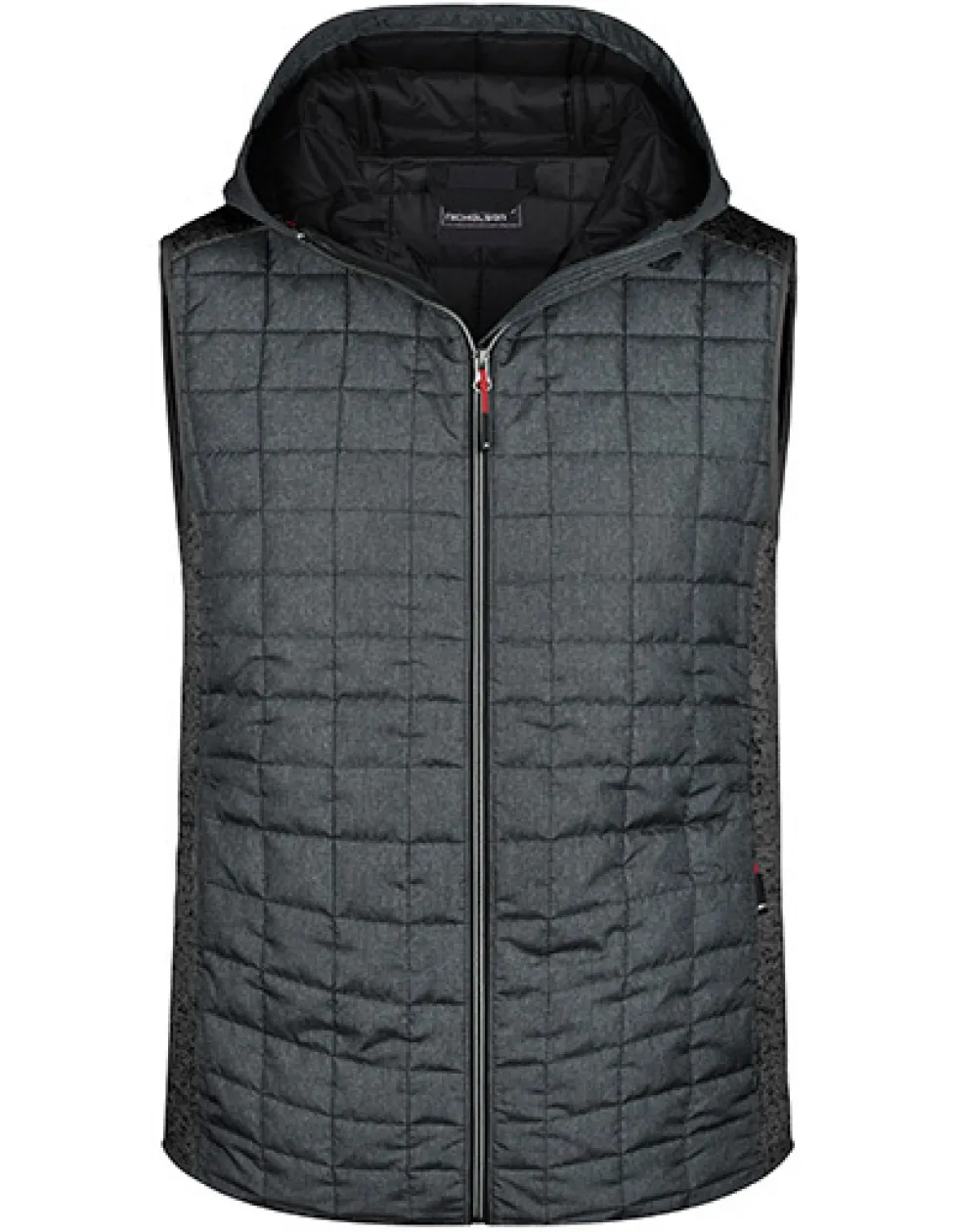 JN768 James+Nicholson Herren Hybrid Strickfleeceweste