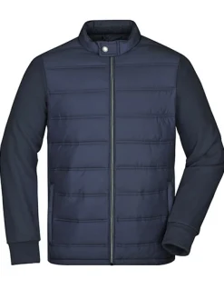 JN1124 James+Nicholson Herren Hybrid Sweatjacke