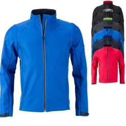 JN1122 James+Nicholson Herren 2 in 1 Softshelljacke mit abzippbaren Ärmeln