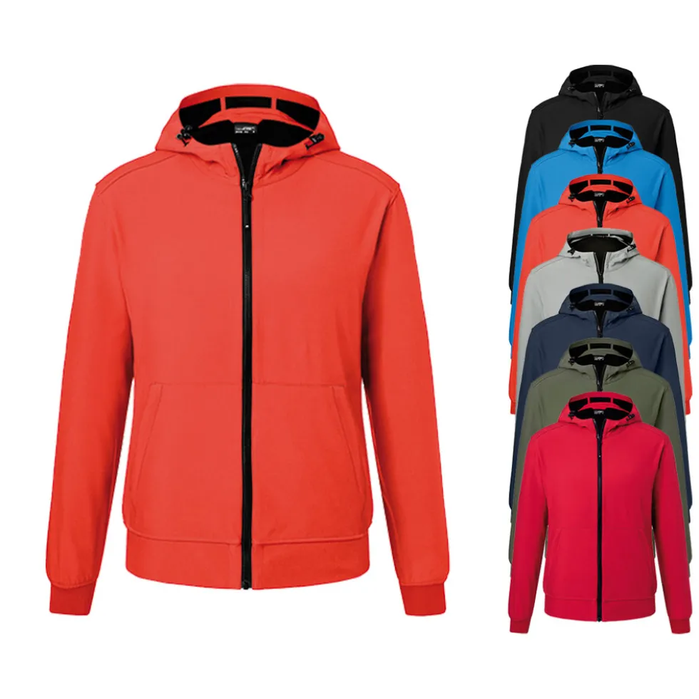 JN1146 James+Nicholson Herren Kapuzen Softshelljacke