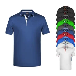 JN728 James+Nicholson Herren Polo STRIPE