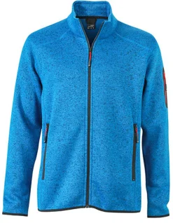 JN762 James+Nicholson Herren Strickfleecejacke