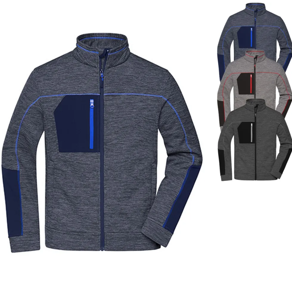 JN1818 James+Nicholson Herren Struktur Fleece Jacke