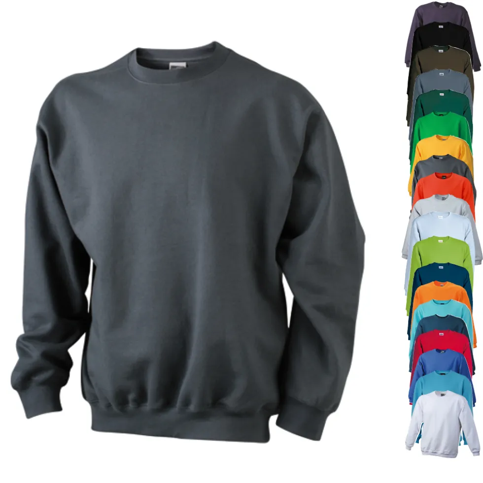 JN040 James+Nicholson Komfort Rundhals Sweatshirt
